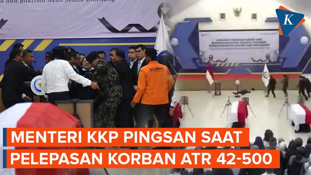 Detik-detik Menteri KKP Sakti Wahyu Pingsan Saat Upacara Pelepasan Korban ATR 42-500