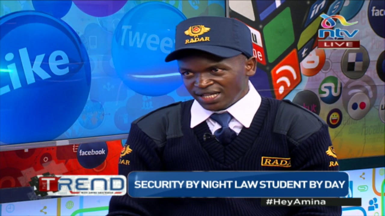 Peterson Moturi: Law student by day, security guard by night #TheTrend