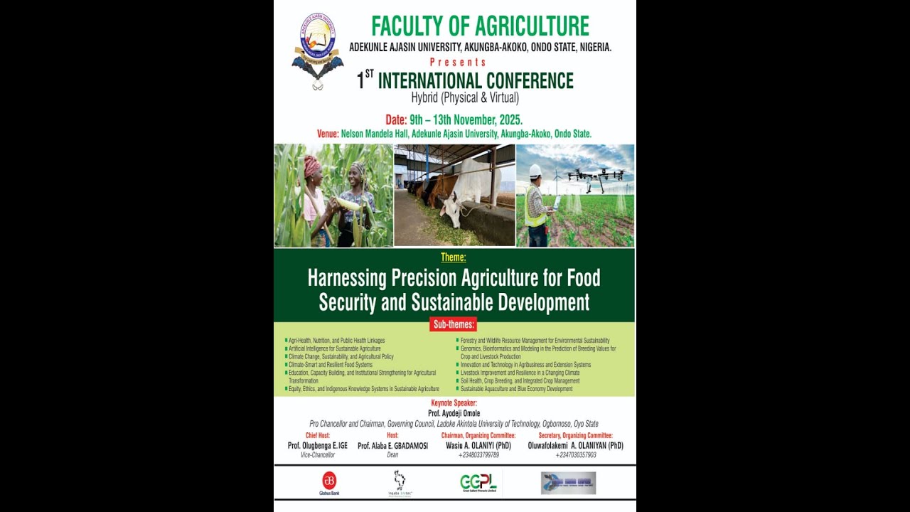 AAUA FACULTY OF AGRICULTURE 1ST INTERNATIONAL CONFERENCE DAY 2