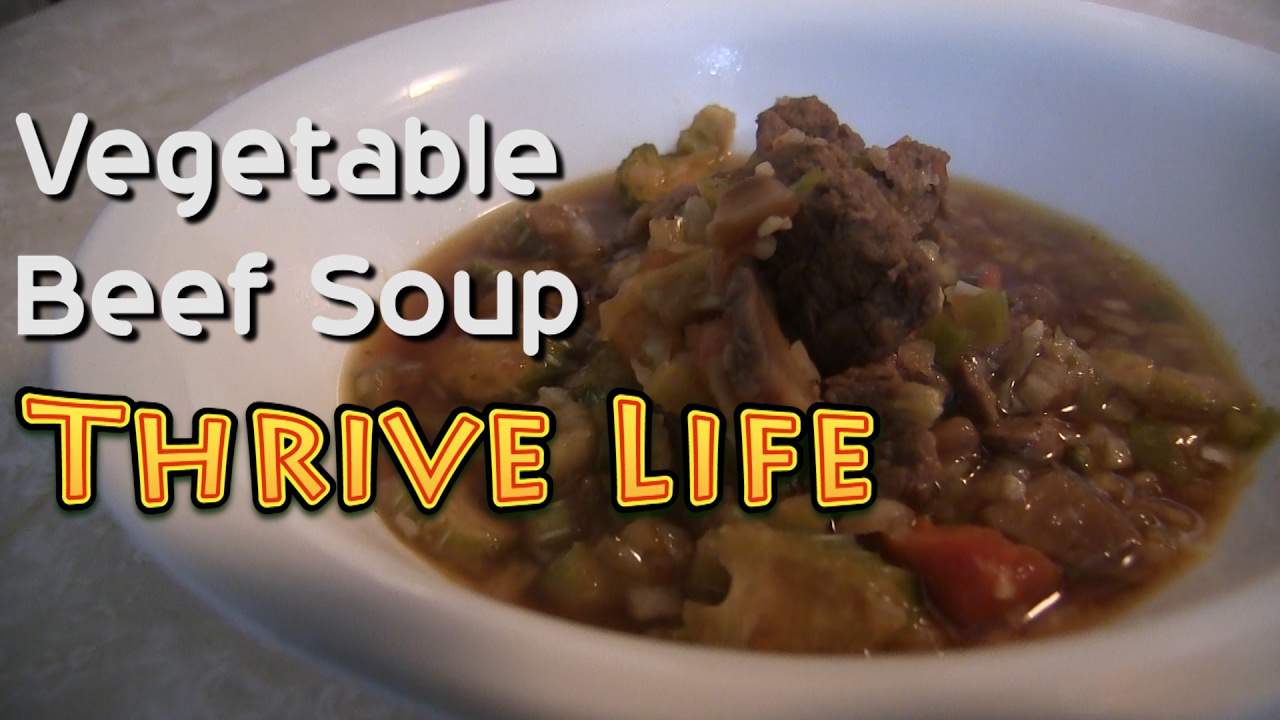 Vegetable Beef Soup Thrive Life Freeze Dried Food