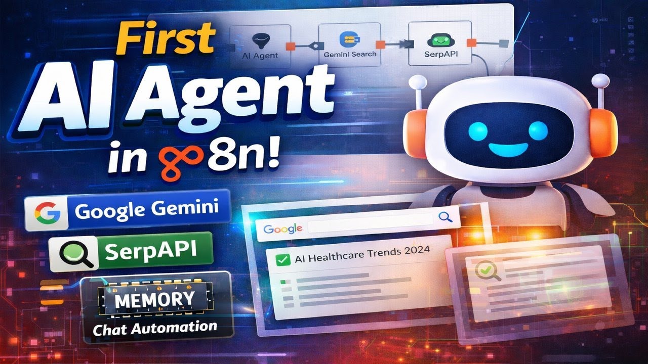 n8n AI Agent Explained | First AI Agent | Chat Automation Using Google Gemini & SerpAPI