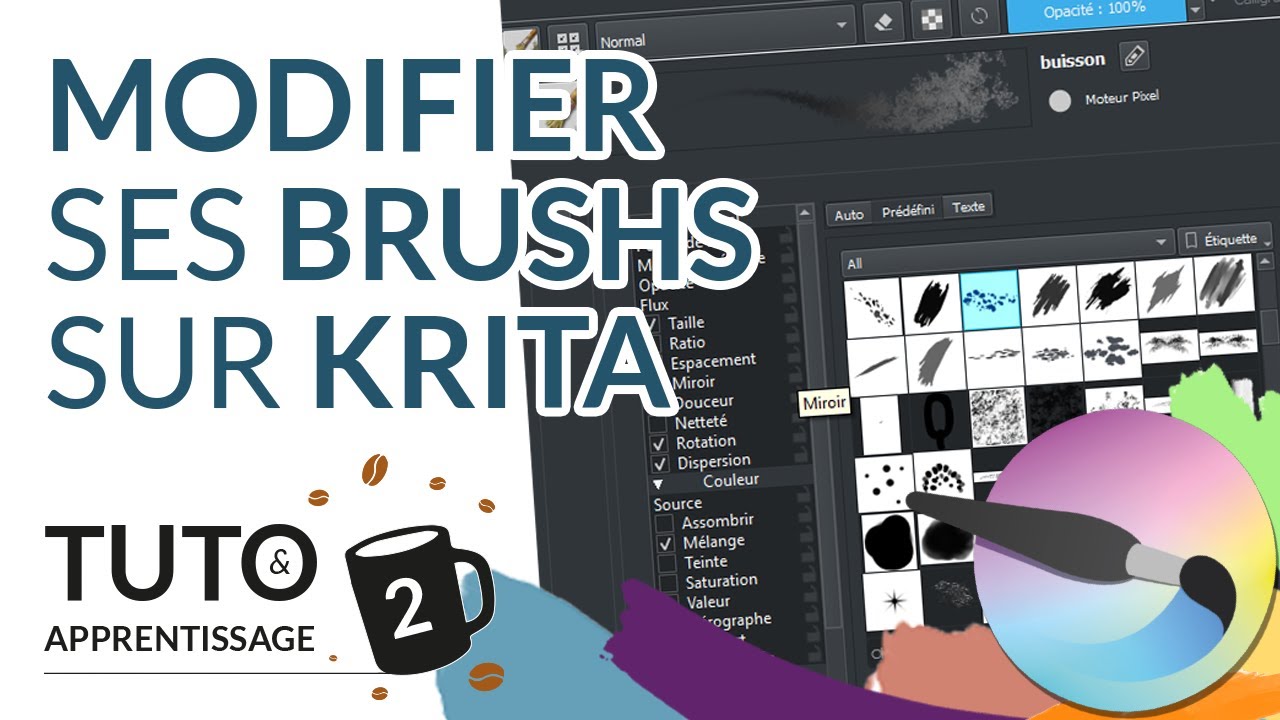 Modifier ses brushs sur Krita - Tuto et apprentissage 2 - Tutorial krita français ☕coffee time