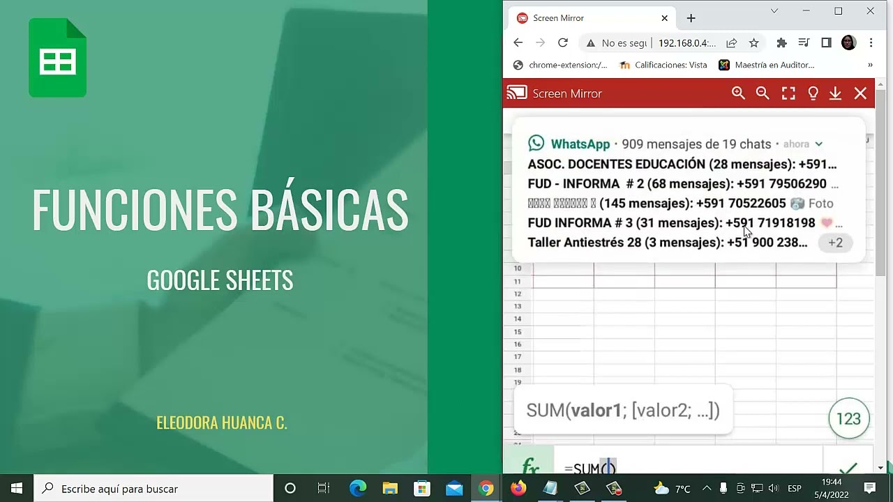 Google Sheets desde CELULAR
