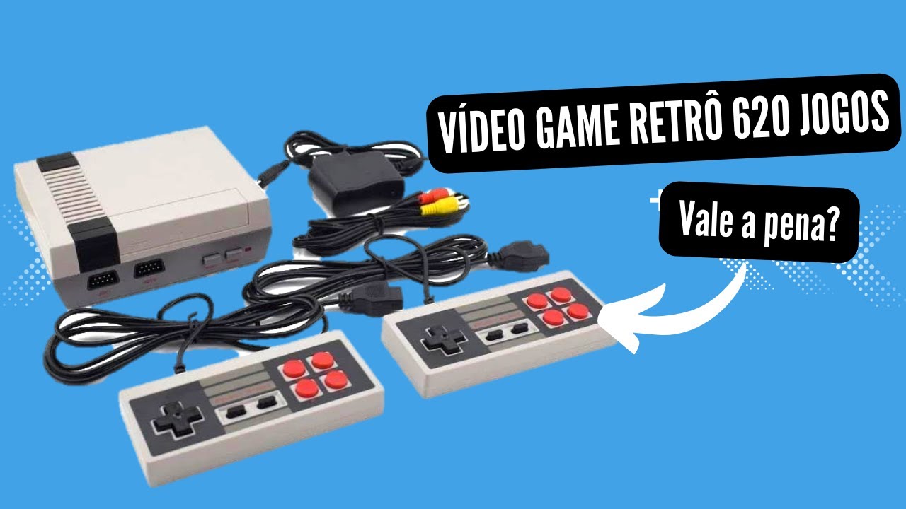 Vídeo Game Retrô 620 jogos vale a pena? Nintendinho jogos 8 bits