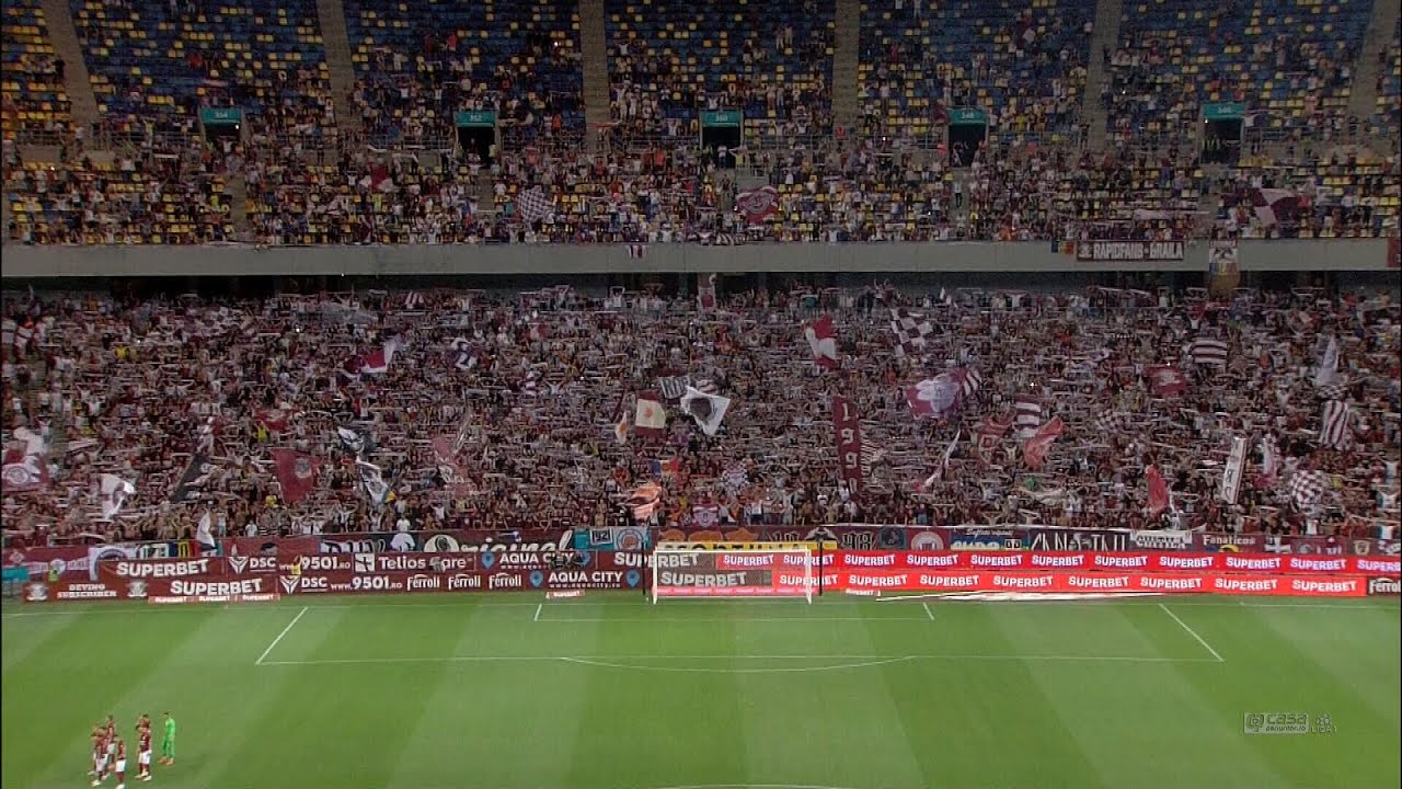 Imnul Rapidului, cântat de peste 30.000 de fani pe Arena Națională la meciul cu FCSB