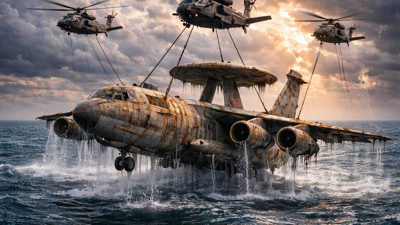We Pulled a Giant Aircraft From the Ocean During a Storm…  #PlaneRecovery #AircraftRestoration