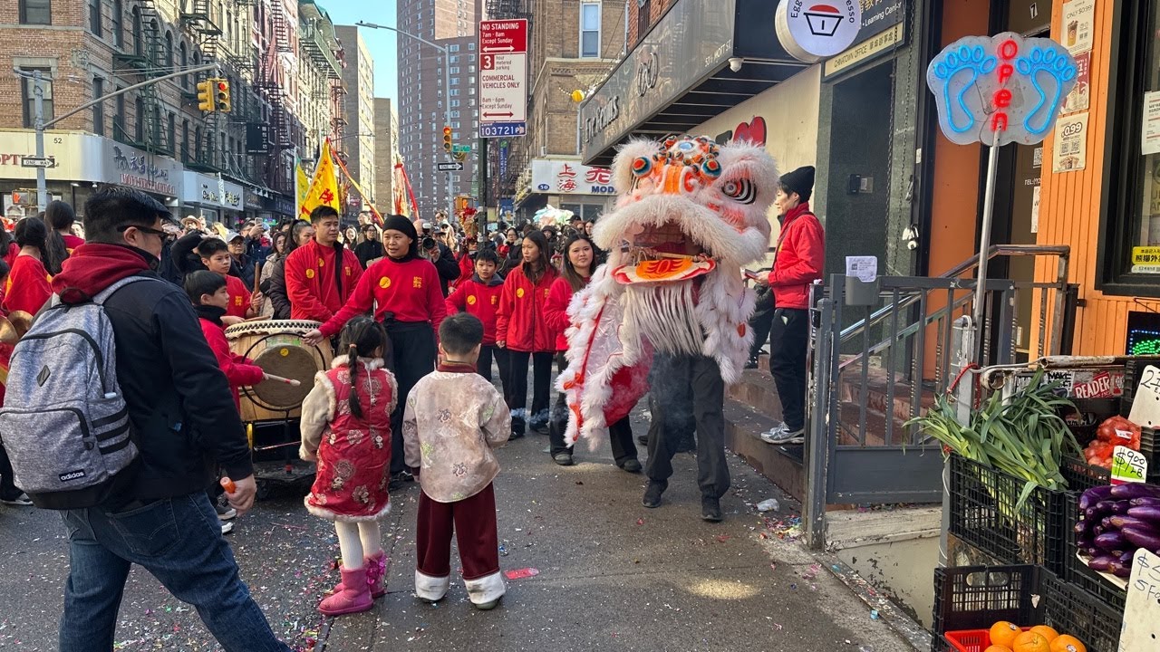 New York City live ,  Super Saturday lion-dancing celebration, Chinatown NY 02/28/2026