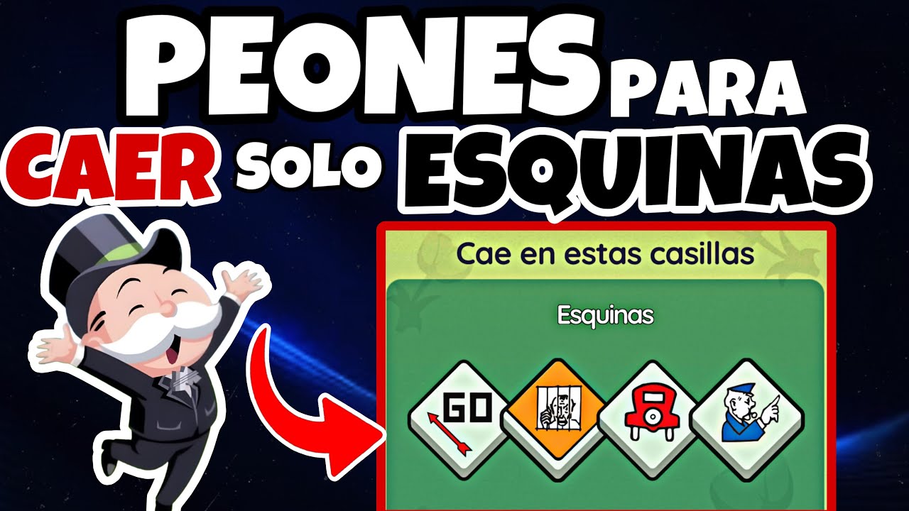 PEONES QUE SIRVEN PARA CAER EN ESQUINAS!! MONOPOLY GO⭐ QUE PEONES SIRVEN PARA CAER EN TRENES✔