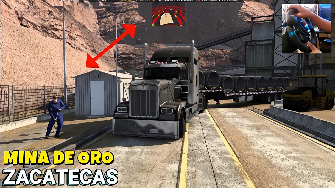 SUBIDA EXTREMA AL SALIR DE LA MINA DE ZACATECAS//AMERICAN TRUCK SIMULATOR 
