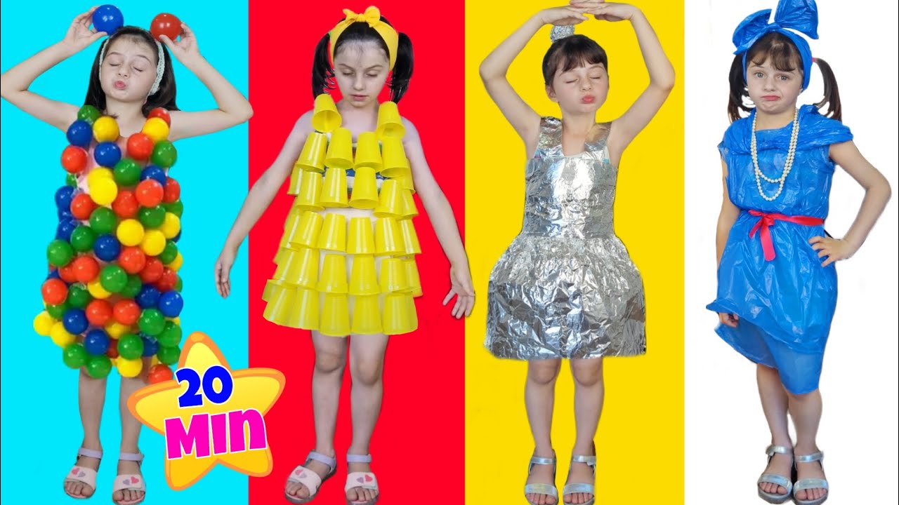 Mimi e Julinha em Histórias Engraçadas de vestidos Divertidos, Amizades e Brincadeiras para crianças