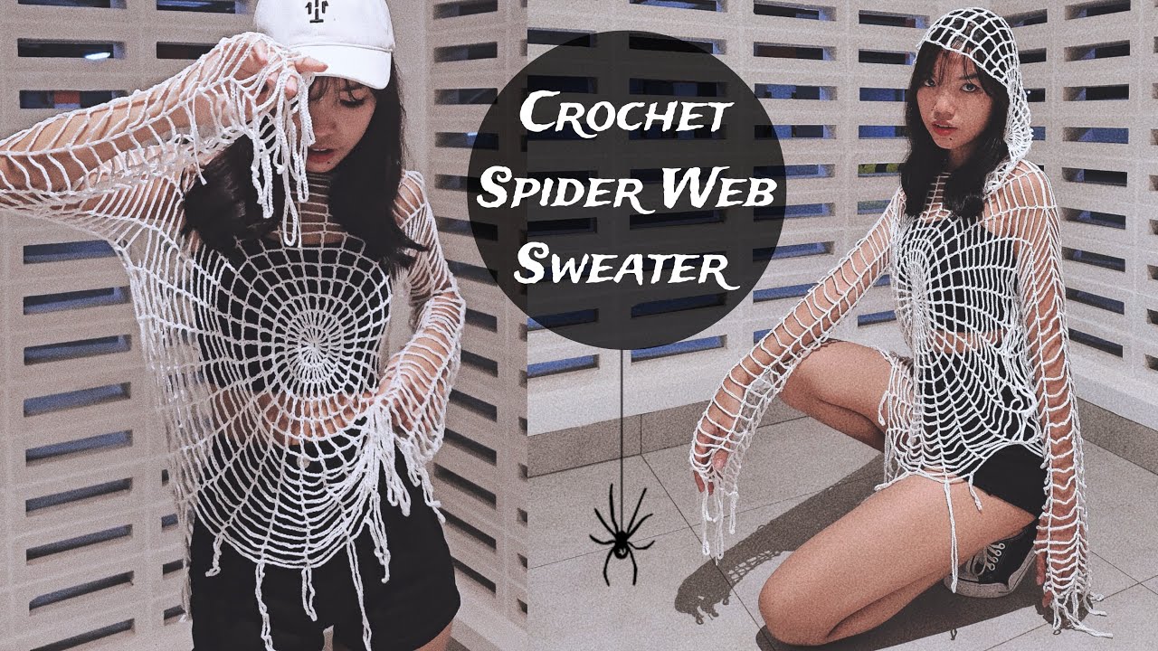 Crochet Spider Web Sweater Tutorial | Chenda DIY