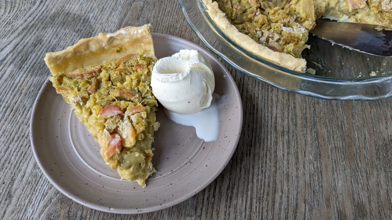 Rhubarb Custard Pie (and tips on homemade pie crust)