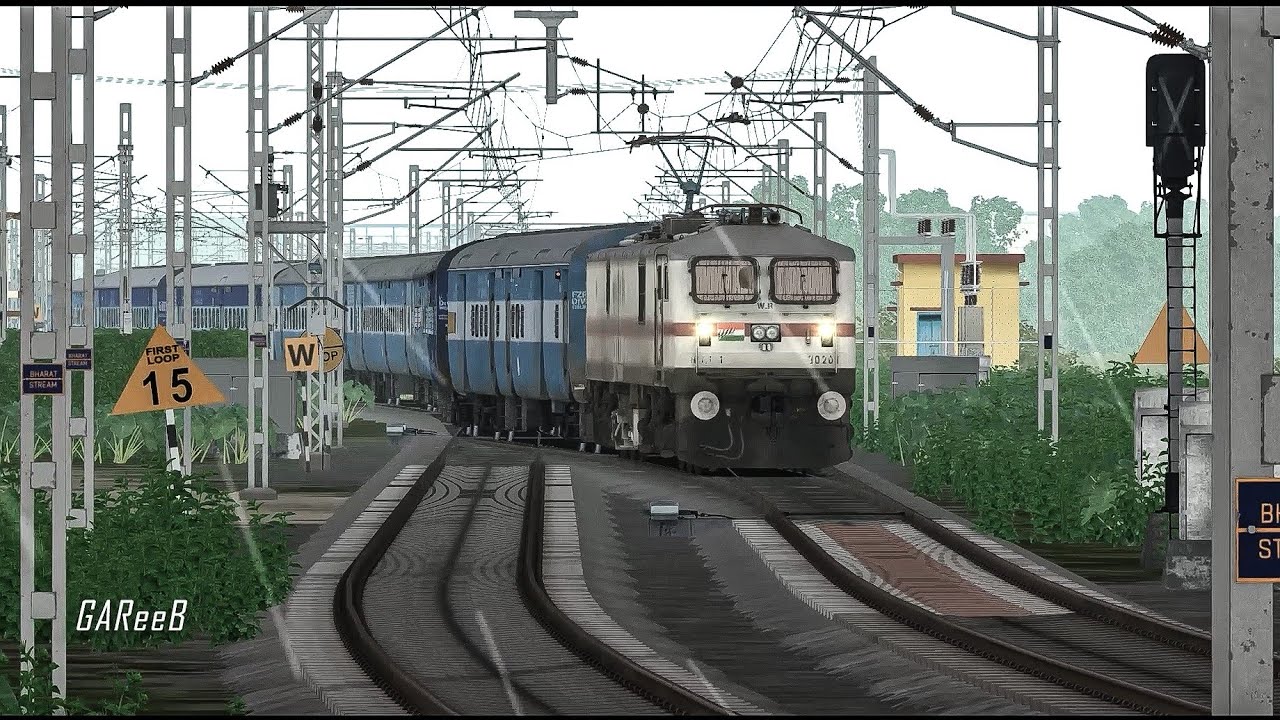 03344 Gomoh Express - Chopan Railway Station Departure in Stormy || ECRv1 New Route-Railworks #2022