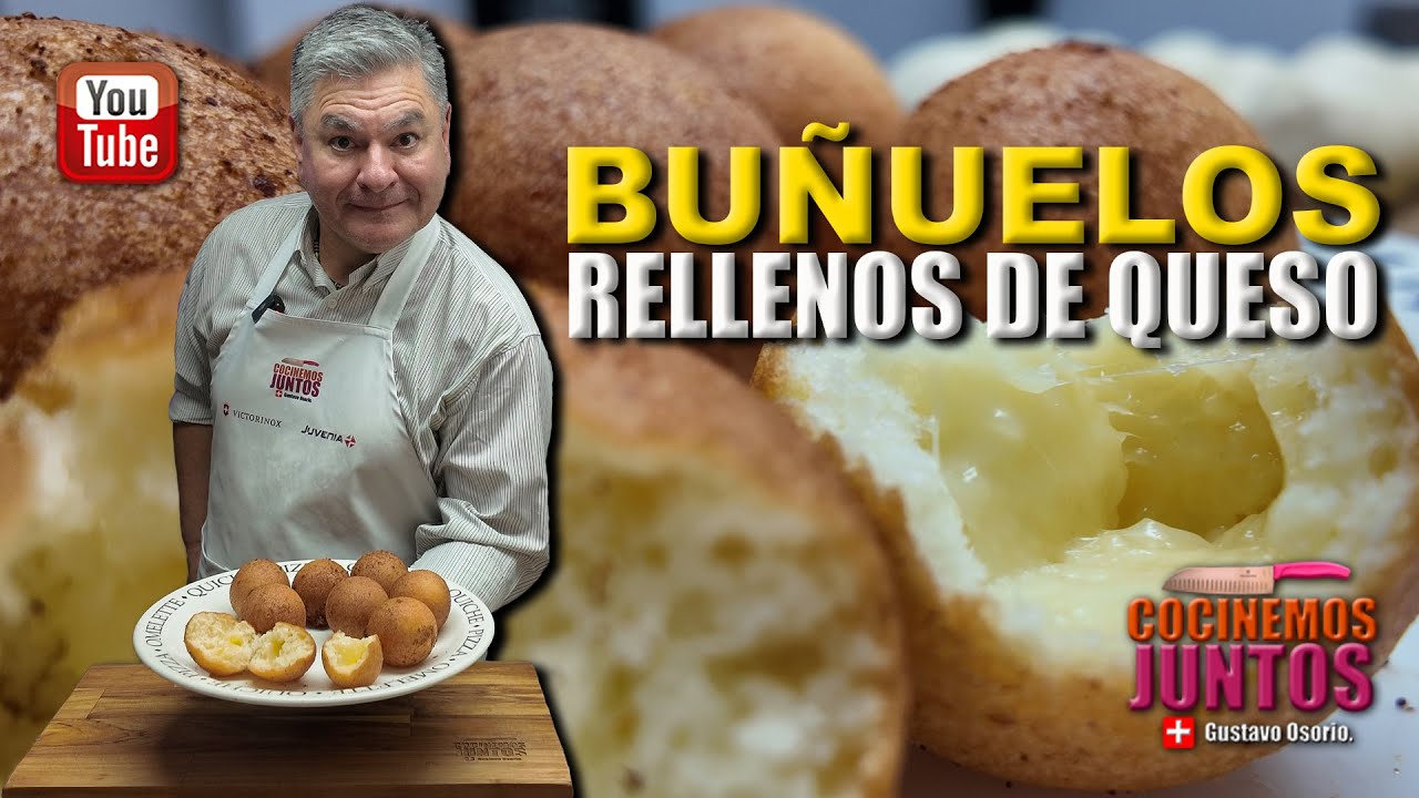 BUÑUELOS COLOMBINOS RELLENOS DE QUESO