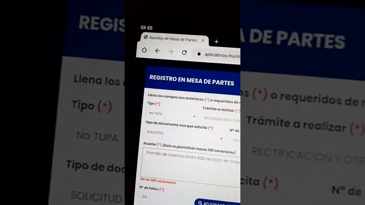 licencia moto Lima B2B como  llenar mesa de partes virtual MML para solicitar licencia .