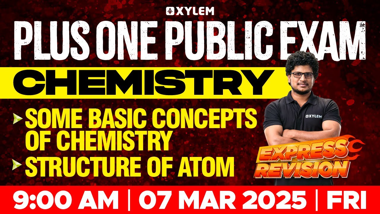 Plus One Public Exam Chemistry | Some Basic Concepts Of Chemistry , Structure Of Atom