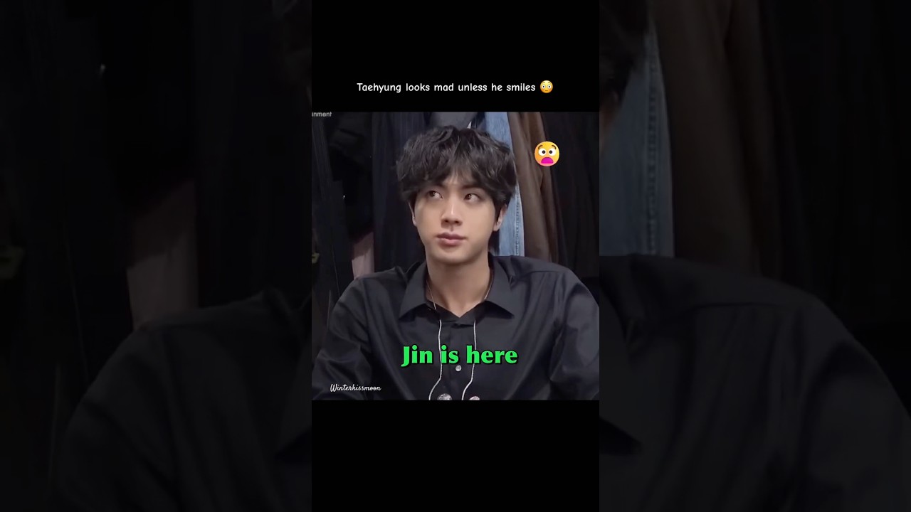 Omg taehyung looks mad 😳 #shorts #bts #jin #taehyung #taejin