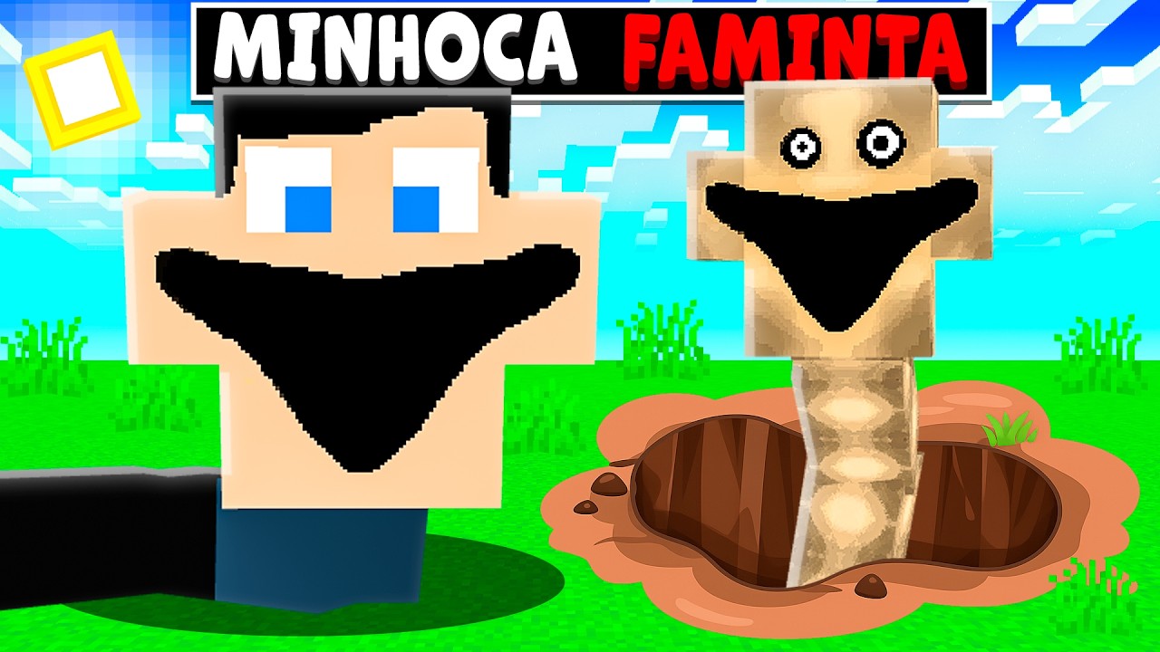 JOGANDO como MINHOCA FAMINTA no Minecraft