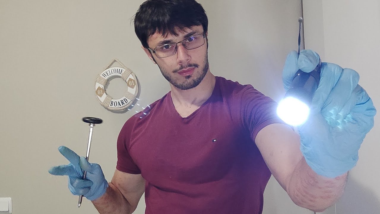 ASMR The Usual Chaotic Cranial Nerve Exam