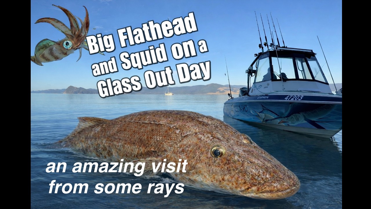 Big Tiger flatty and squid plus a visit from some big stingrays a total glass out