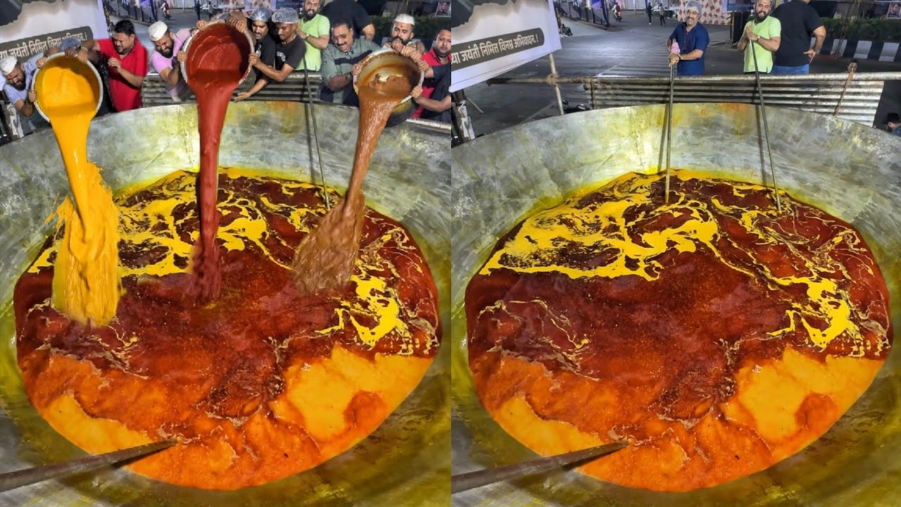 World Record 10,000Kg Misal Making on Ambedkar Jayanti😱😱 मुख्यमंत्री तक आते हैं इसे खाने😳😳