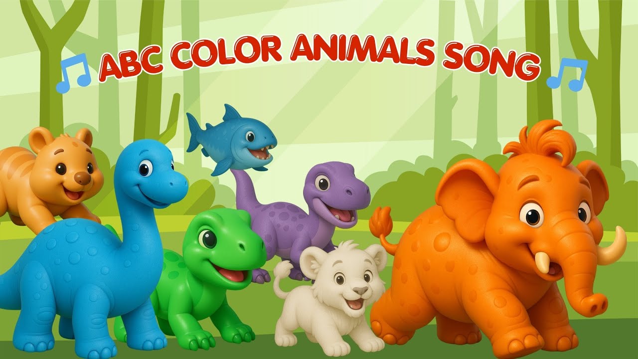 ABC Colors Song &ndash; Prehistoric Safari Animals for Kids | Jumpy Jungle TV