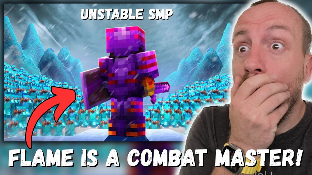 FLAME IS A COMBAT MASTER! FlameFrags 2500 Players VS Minecraft Combat Master (UNSTABLE SMP REACTION)