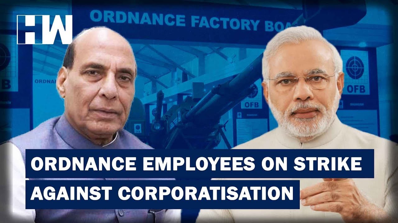 Why are 80,000 Ordnance Factory Board workers on strike for 30 days?