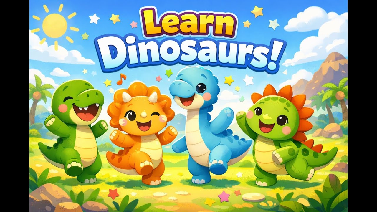 Aprendamos los Dinosaurios 🦖🦕 | Canción Infantil Educativa (Serie 1)