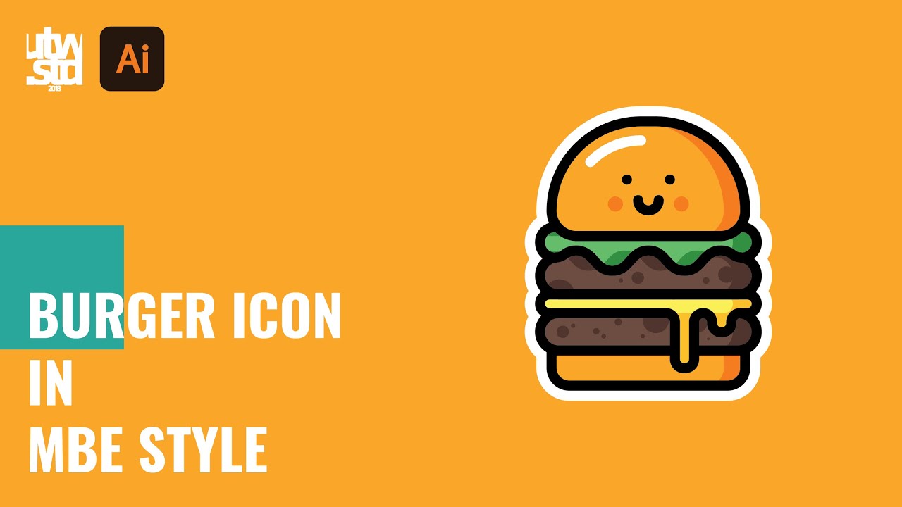 Cara Membuat Icon Burger dengan MBE Style | Illustrator Tutorial