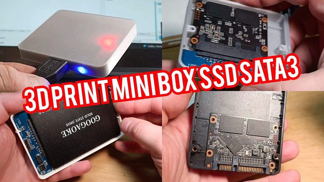 3D Print Mini BOX SSD SATA3 external box