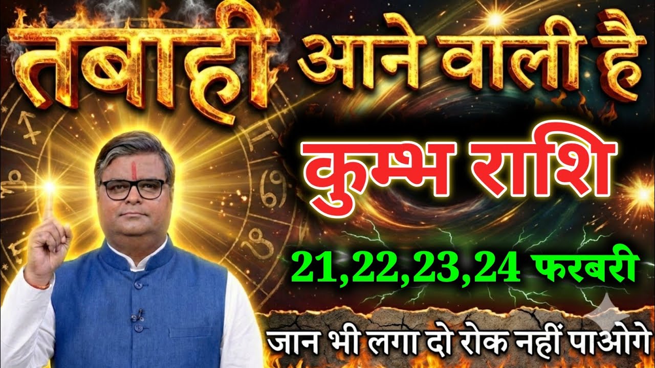 कुम्भ राशि वालों 19,20,21,22 फरबरी तबाही आने वाली है  जान भी लगा दो रोक नहीं पाओगे। Kumbh Rashi 