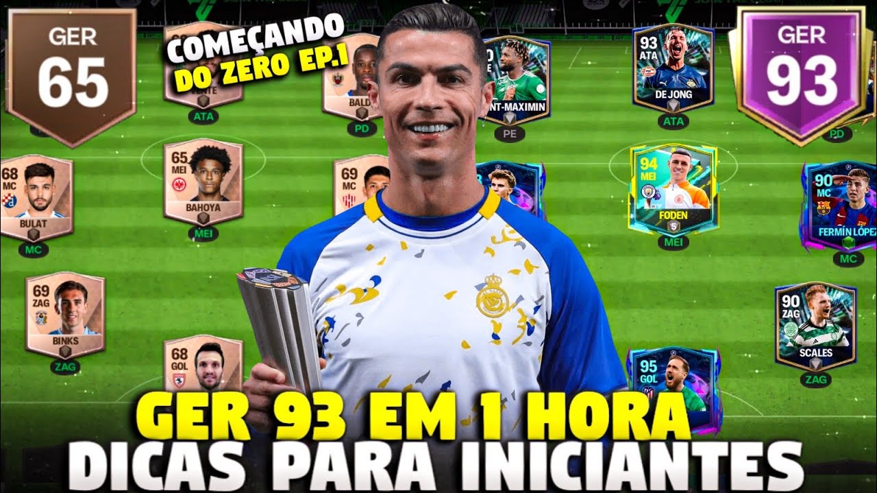 GER 93 EM 1 HORA!😉🔥 COMECEI UMA CONTA DO ZERO & DICAS P/ INICIANTES FC MOBILE