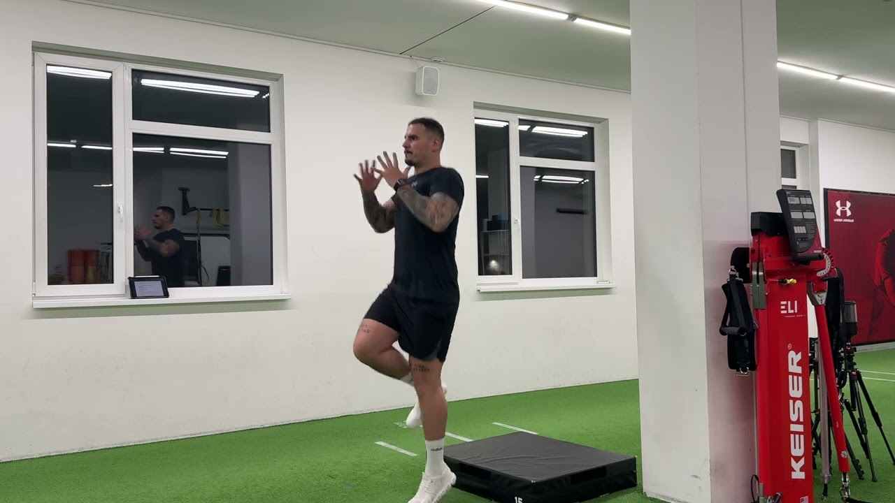 1 leg drop jump (Ply)