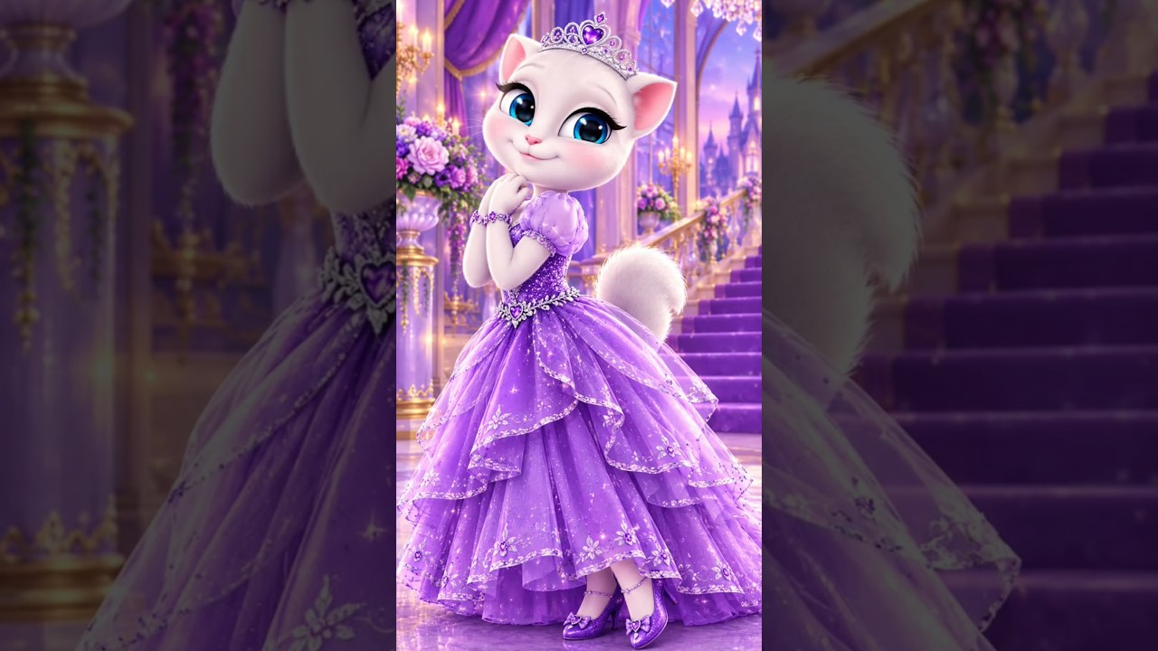 Purple angela cosplay my talking Angela 2 💜 #mytalkingangela2 #purple #cosplay #viral #shorts #fyp