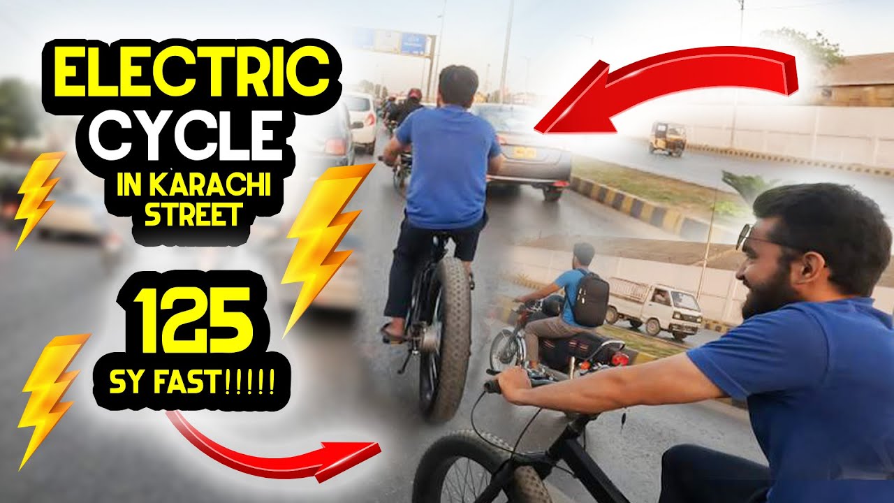 Electric Cycle Honda125 Sy FAST!!!😦  IN KARACHI STREET  | Hasham Rais Moto Vlogs
