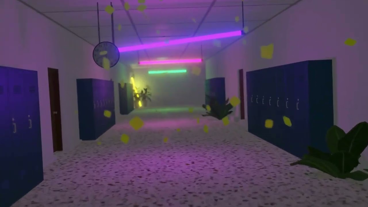 15 min Chill loop School Hallway Of Lights music. #chill #music #school #hallway #light