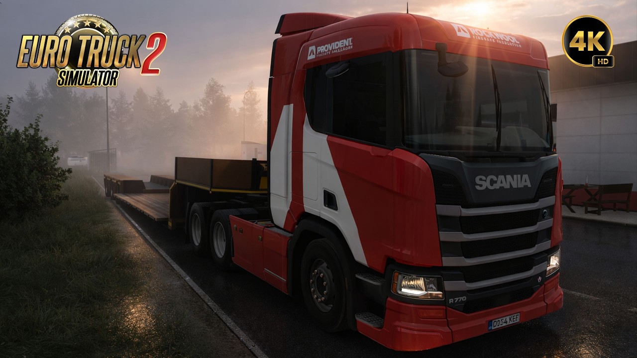 ETS2 1.58 | Rainy Realistic Drive | Scania 770 | 4K POV
