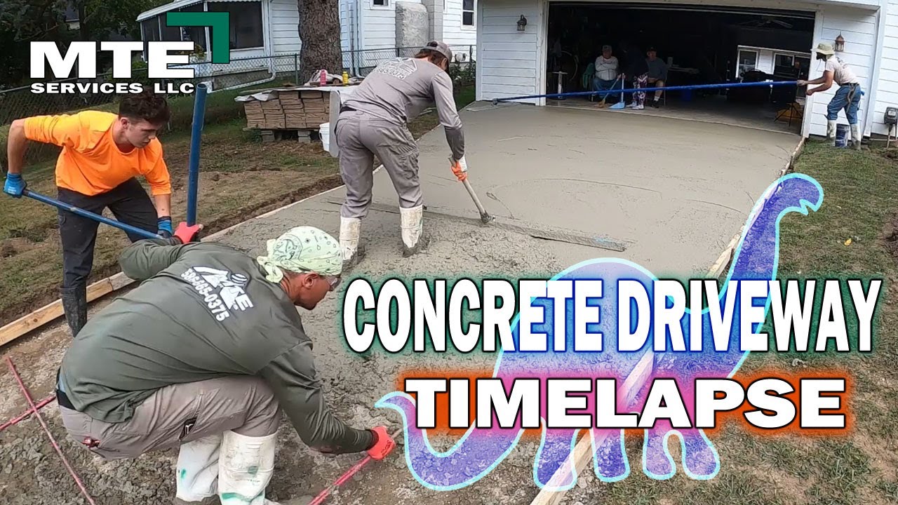 Concrete Driveway Timelapse: MTE Services