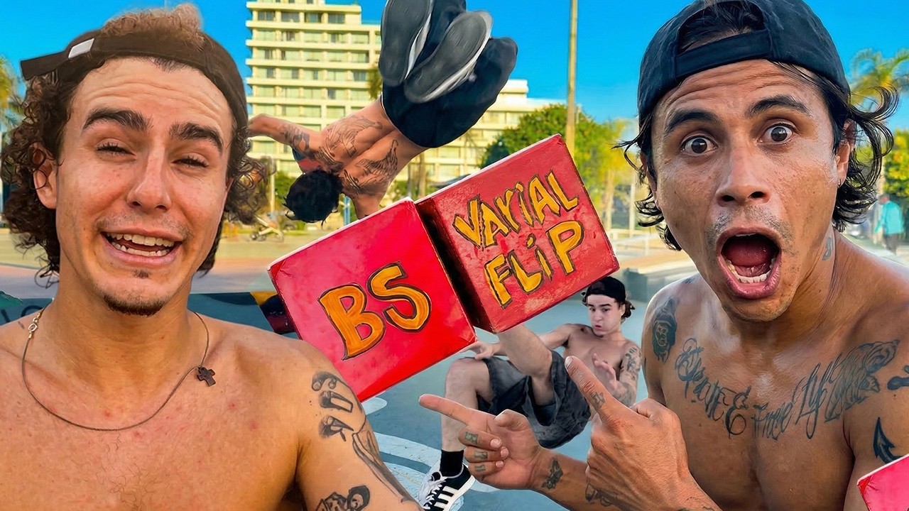 FIZEMOS TODAS AS MANOBRAS NO DADO DE SKATE! Ft. @OSPIQUE