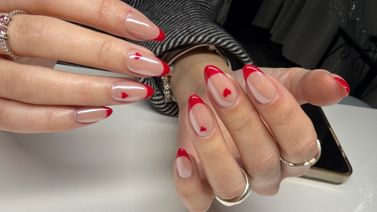 French Tip Design & Strengthening Base | No Talking | Relaxing Music | Real Time