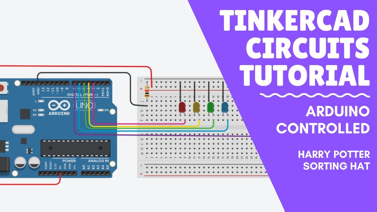 Tinkercad Circuits Tutorial -  Making a Harry Potter Sorting Hat