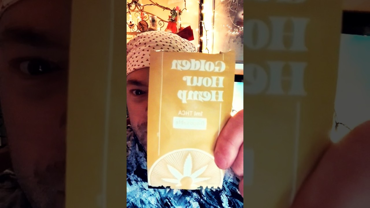Hemp Review Thca Aio Golden Hour Hemp! 1ml AIO Cherry Cookies 🍪 #hempvape #medicalmarijuanapatient