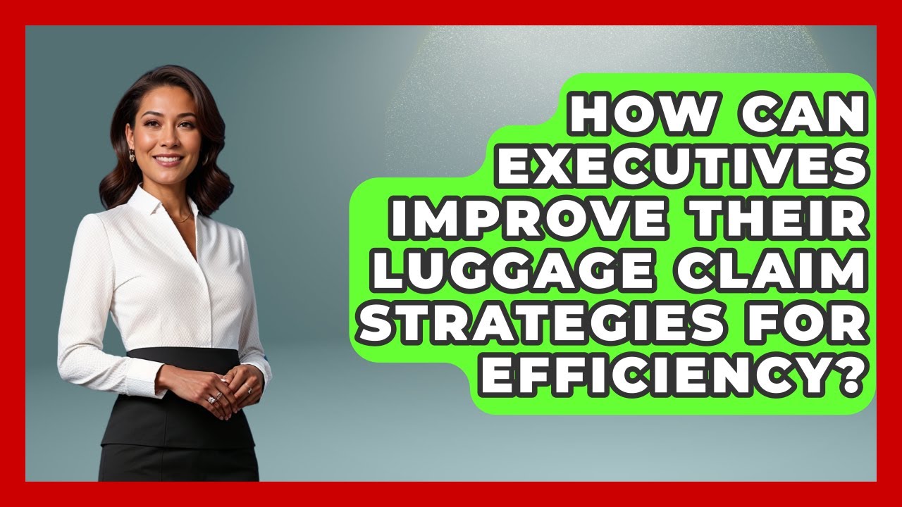 How Can Executives Improve Their Luggage Claim Strategies For Efficiency? - Etiquette for Executives