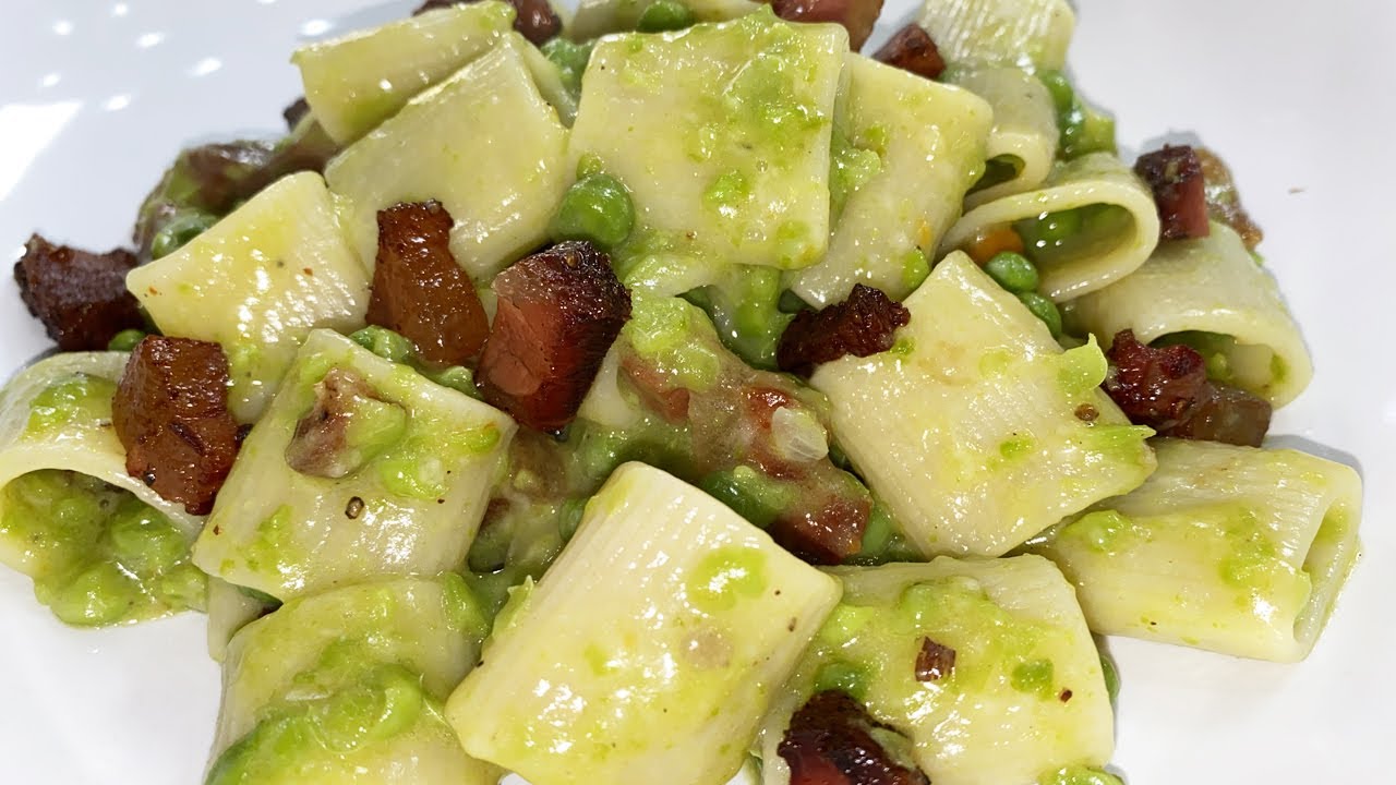 PASTA E PISELLI CREMOSA CON GUANCIALE