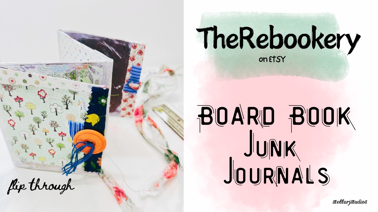 Board Book Junk Journal  from Upcycled Boxes &  Etsy Shop Drop!