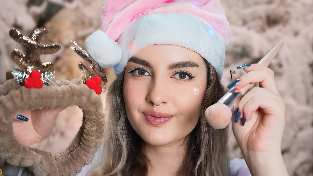 ASMR Atención Personal Mamá NOEL Te maquilla para la cena de NAVIDAD Ale ASMR