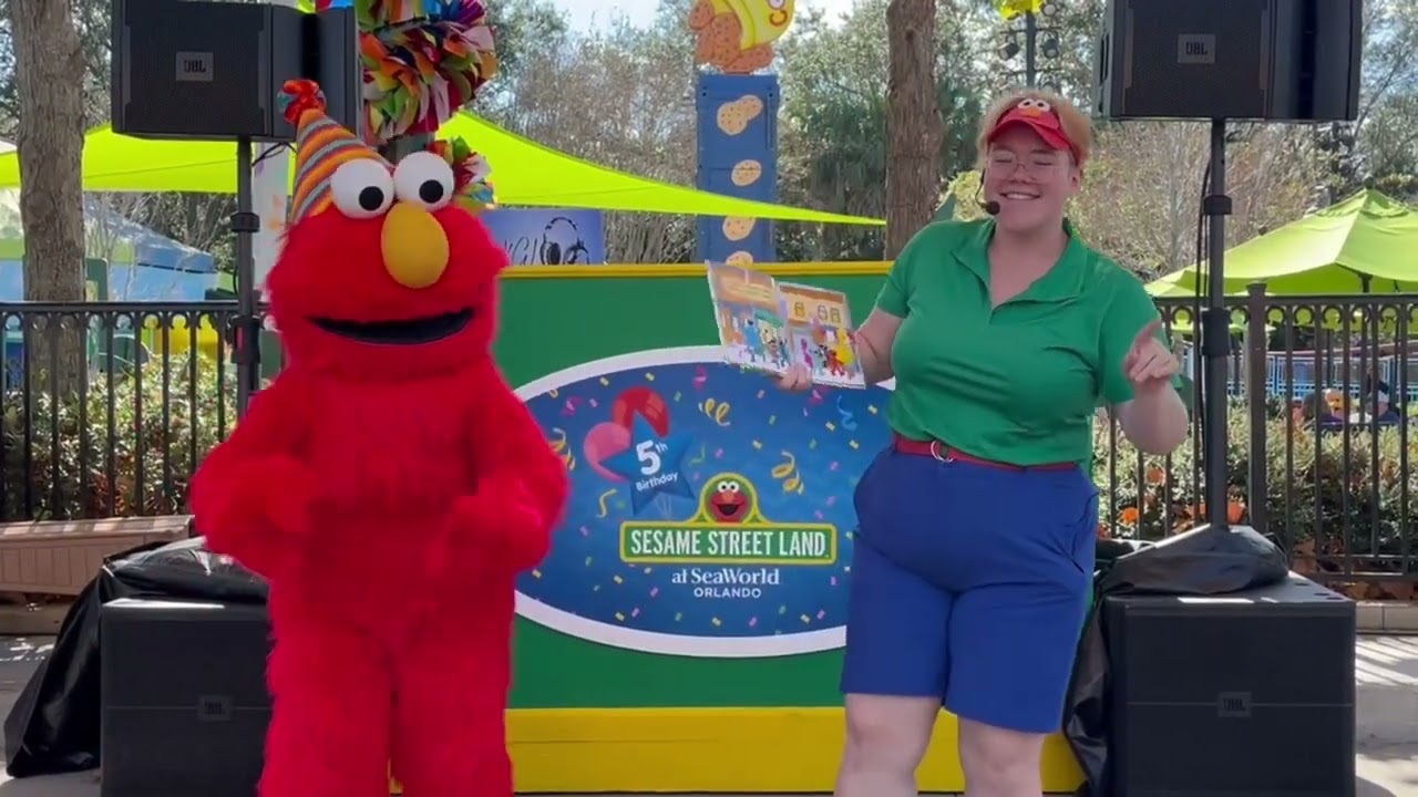 Elmo's Birthday Storytime at Sesame Street SeaWorld Orlando Florida United Parks