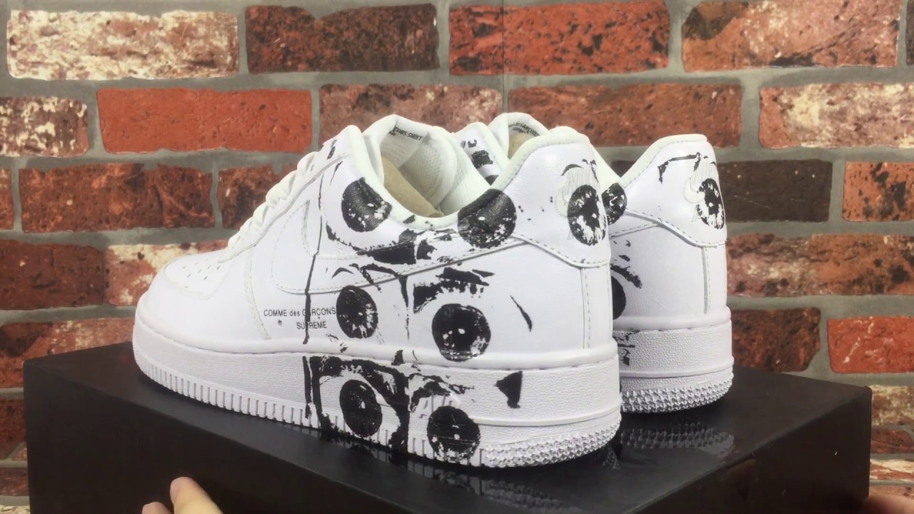 Supreme x CdG x Nike Air Force 1 Low Sneakers - Review and How They Fit