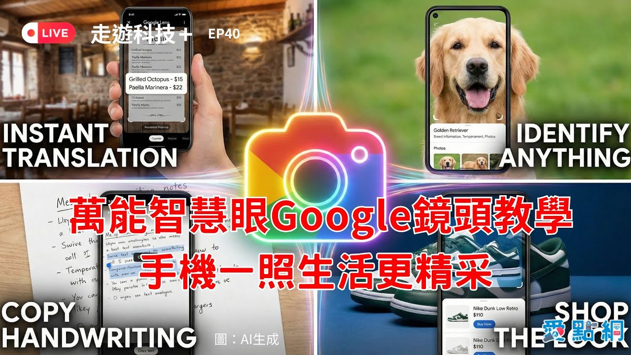 走遊科技+ Ep40｜萬能智慧眼Google鏡頭教學，手機一照生活更精采